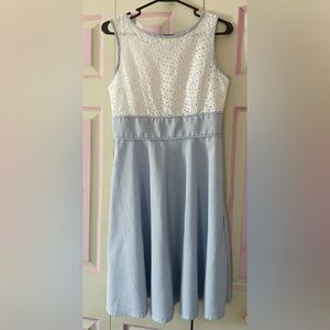Lacey Blue & White Striped Dress